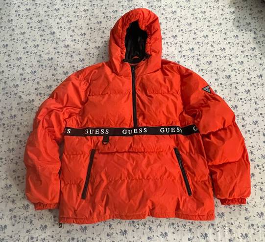 Guess Orange Puffer Coat