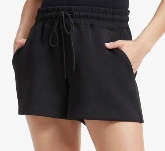 Good American NWT  Scuba Drawstring Shorts With Pockets Size S Black Color