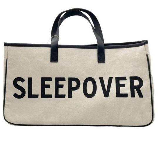 Krass&co Santa Barbara Design  Tote Canvas & Leather Sleepover Double Handled Tote Bag