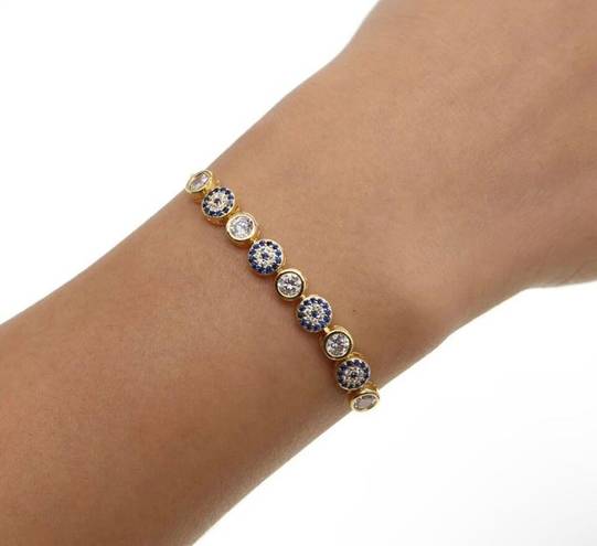 Gold evil eye bracelet