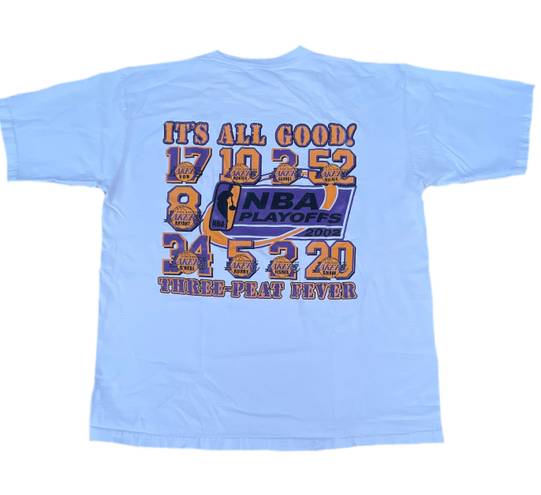 Nba Vintage  Los Angeles Lakers Play Offs White Graphic T-shirt