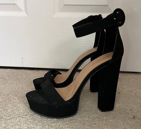 Bamboo Black Platform Heels