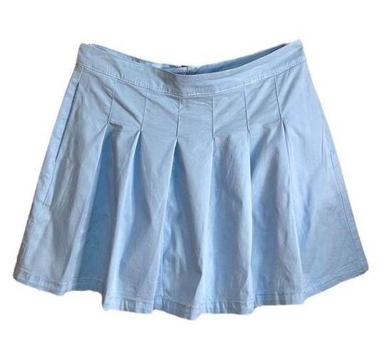 American Eagle  Pleated Mini Skirt With Pockets Baby Blue Women’s Size 12