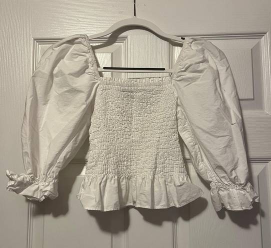 ZARA Smocked Ruffle Top