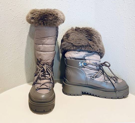 GUESS Women’s Larya Faux Fur Puffer Winter Taupe Boots/Sz:8.5/NWT