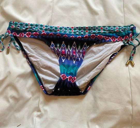 La Blanca | Black & Blue & Pink Aztec Patterned Bikini Bottoms Size 12