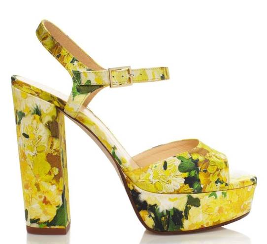 Kate Spade  Floral Strappy Open Toe Ila Italian Sandal Platform Heels