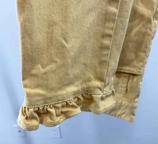 Capulet  Imogen Cropped Pant Jeans in Custard Size XS Yellow Button Fly Jeans