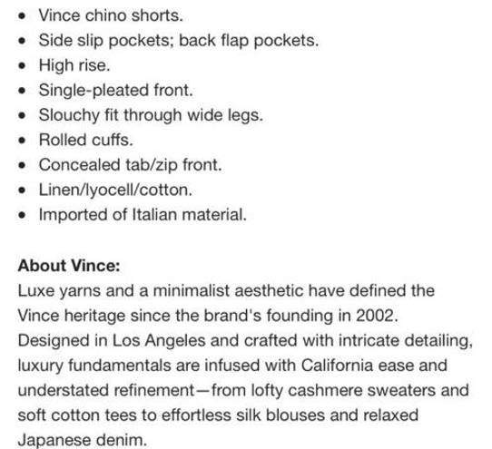 Vince Slouchy Chino Shorts