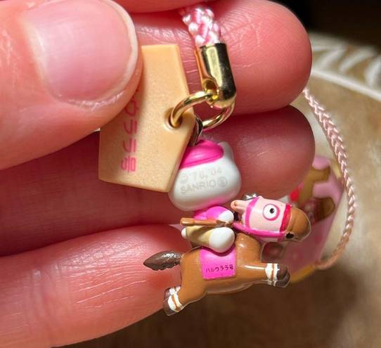 Sanrio NWT  Hello Kitty Horse Racer Charm Keychain RARE