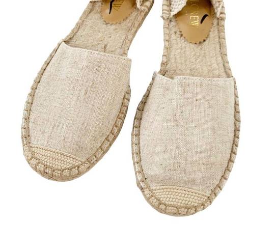 J.Crew  D'Orsay lace-up espadrilles Beige Gold 
Item AX839 Size 6.5 NWT