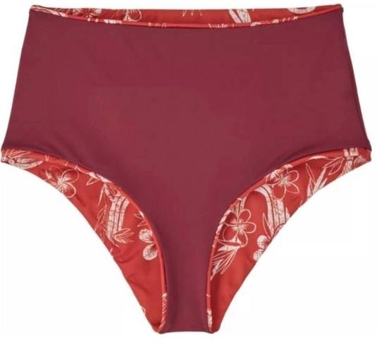 Patagonia NWT  Sunrise Slider Patalokahi Sumac Red Reversible Bikini Bottoms