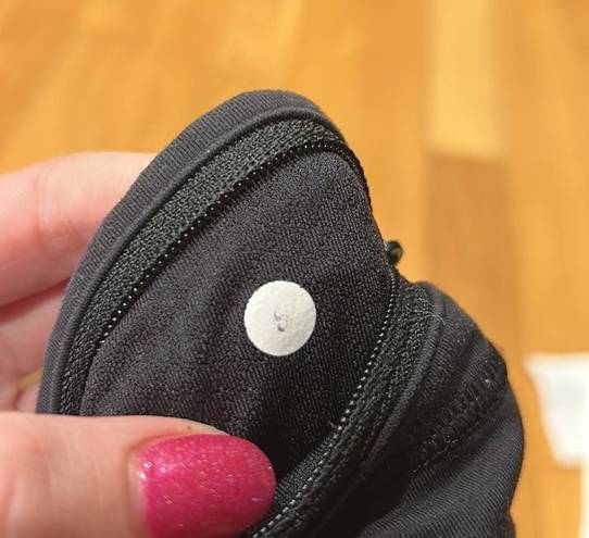 Lululemon  size 6 black leggings-pilling noted on butt and groin area price as is