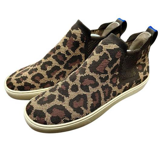 Rothy's Rothy’s The Chelsea Wildcat Cheetah Leopard Shoes Slip On Sneakers Brown 8