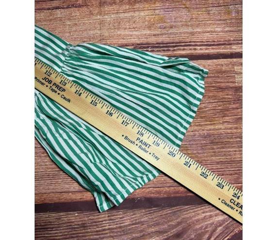 BeachLunchLounge  Women's Size XS Green Striped Bell Sleeve Off Shoulder Blouse