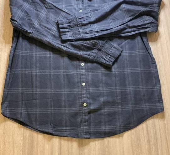 Harper New Faherty The  Top in Aspen Black Plaid Size Large Retail $158