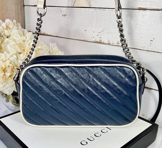Gucci GG Marmont Diagonal Quilted Leather Small Shoulder Bag