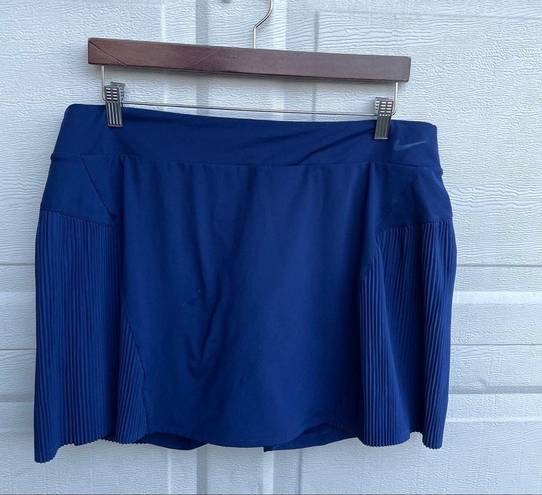 Nike  Womens Golf Skort Shorts Blue Micro Mini Pleated Tennis Pickleball Size XL