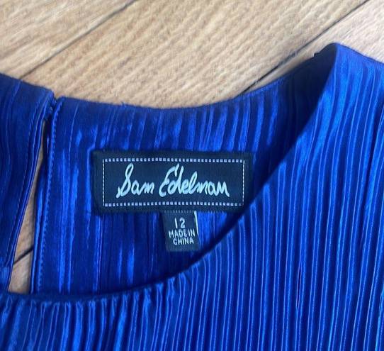 Sam Edelman  sleeveless blue mini pleated dress size 12