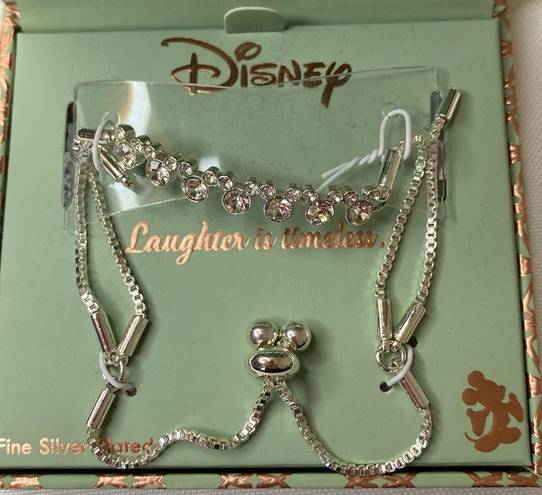 Disney  Mickey Mouse Bolo Bracelet Silver