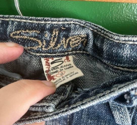 Silver Jeans  Isabel Size 32 Denim Blue Jean Shorts Distressed Cute! EUC