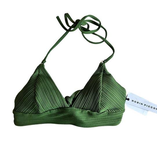 Robin Piccone  Lily basil classic bikini top size XS NEW $98