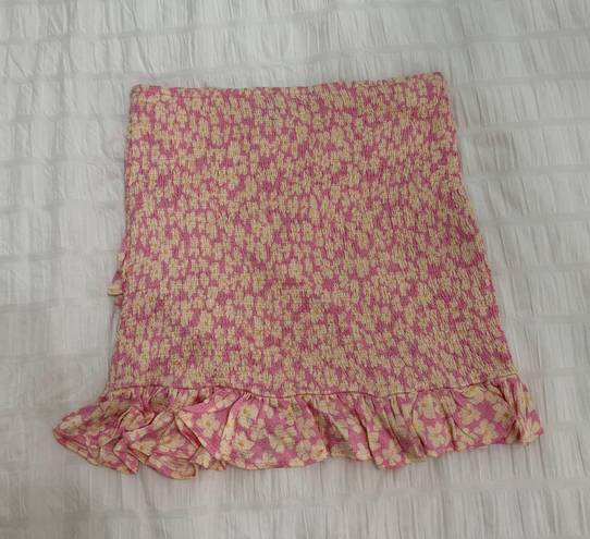 ZARA Pink Daisy Mini Skirt