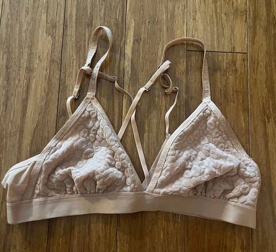 Aerie Velvet Animal Lace Triangle Bralette