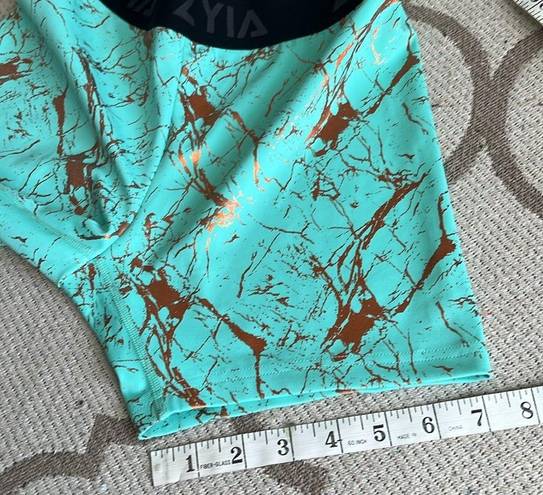 Zyia  BANDED TURQUOISE MARBLE HUSTLE SHORTS