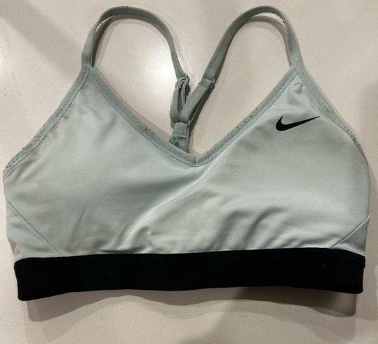 Nike mint/light blue  sports bra, preowned and worn, good condition with inserts