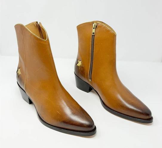 Krass&co NEW Thursday Boot . Sedona Country Star Brown Ankle Zipper Western Booties 7.5
