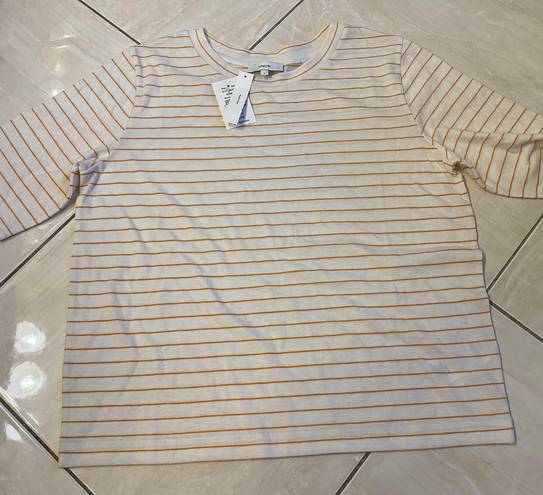 Vince New With Tags  T-shirt Size Large White Striped