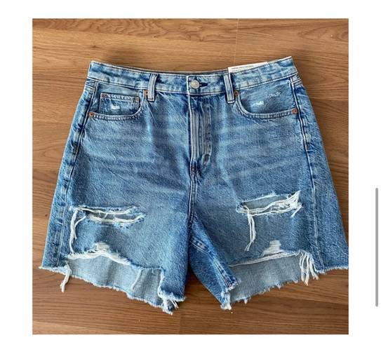 American Eagle Ripped Mom Jean Shorts 