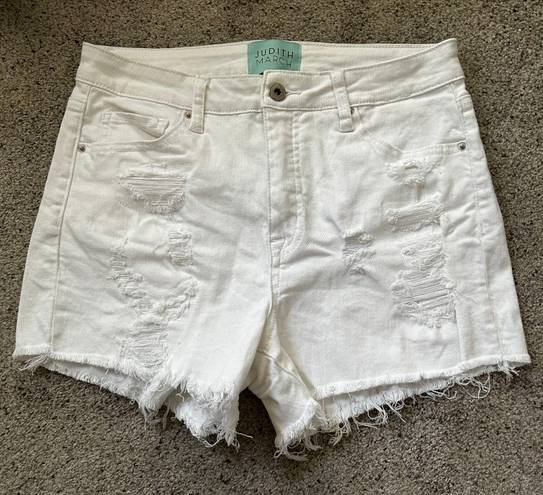 Judith March White Denim Shorts