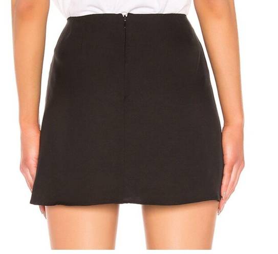 L'Academie  Black High Waist Skort The Rosanna Tulip Front Size S