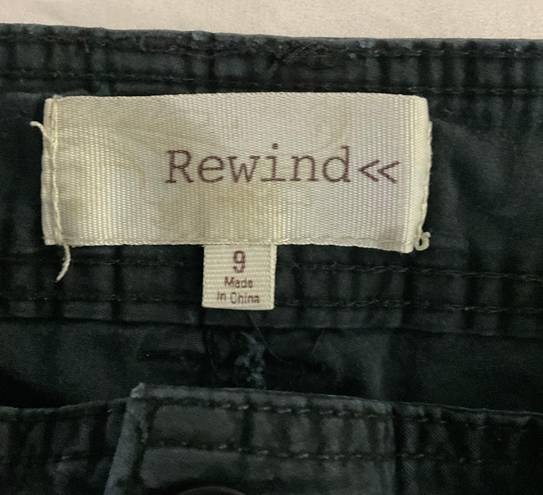 Rewind Black Denim Shorts Size 9 FADED