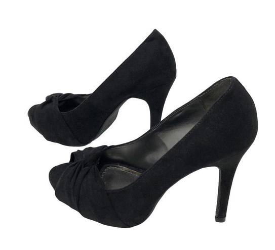 Loft Ann Taylor  Suede Heels Black Size 6