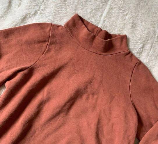 Madewell MWL Betterterry Relaxed Turtleneck Sweatshirt Warm Umber 