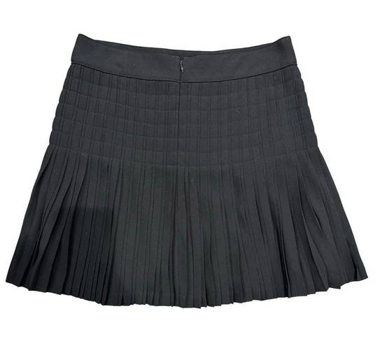 J.Crew  $110 Lattice Black Pleated Mini Skirt Size 6 NWT