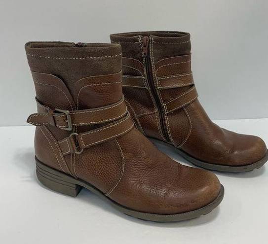 Earth Origins  Boots Size 8 1/2 Bonnie Leather Ankle Combat Moto Booties