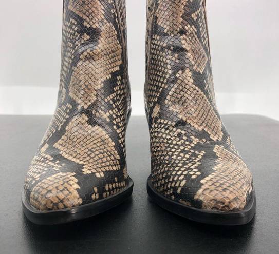 Treasure & Bond  Natalie Wedge Ankle Booties Boots Snakeskin