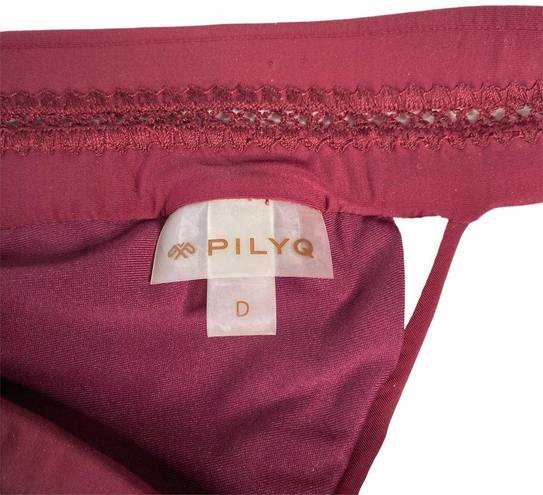 PilyQ  ☀︎︎ ︎Ellie Cut Out Detail D Cup Halter Bikini Top ☀︎︎ Wine ☀︎ XL Fits DD