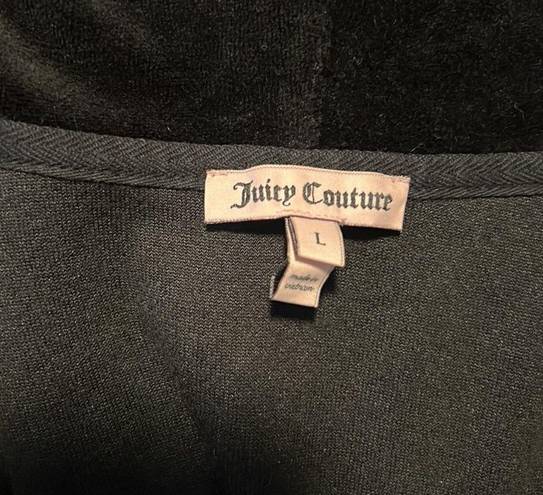 Juicy Couture Y2K  Black VELOUR Jacket CHOOSE JUICY GOLD BLING Sz L