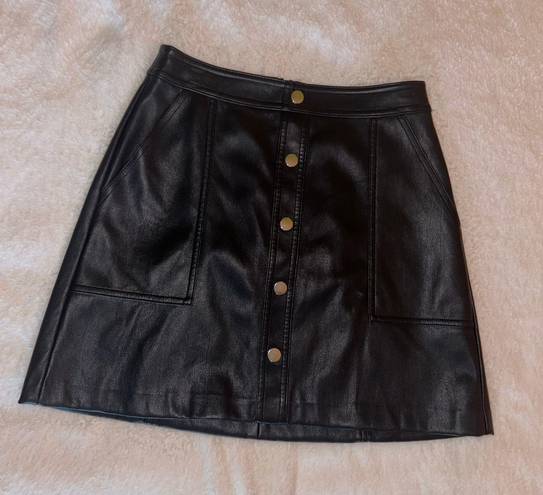 Bar III Leather Mini Skirt