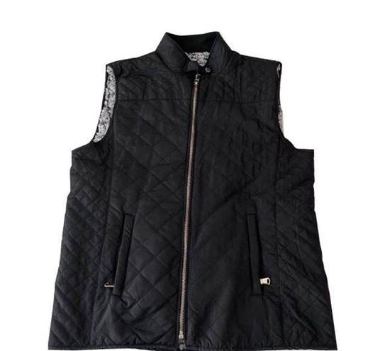 Miami  Black Quilted Sherpa Lined Vest