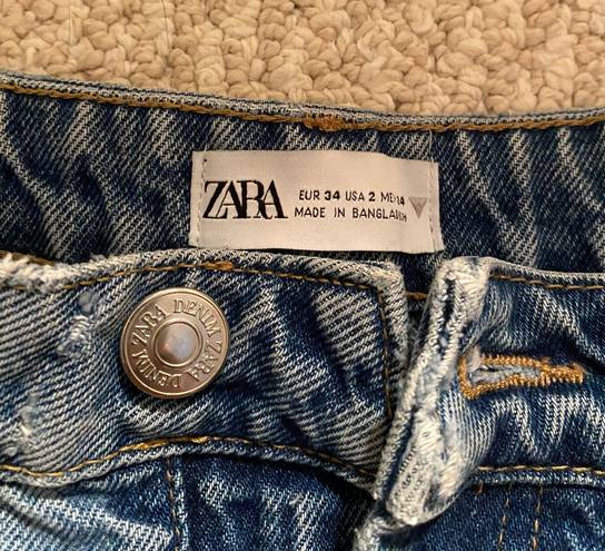 ZARA Distressed Denim Shorts