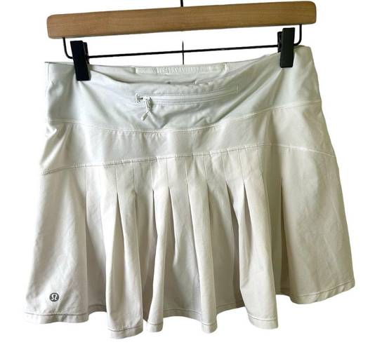 Lululemon  Skirt Womens 6 Tall Circuit Breaker II Tennis Skort White Athleisure