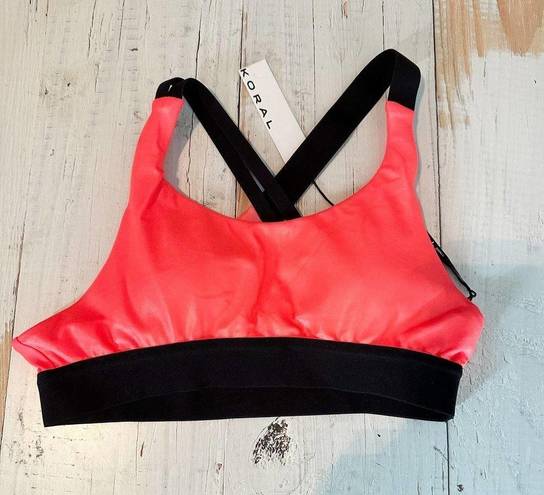 Koral  Vasta Infinity Sports Bra In Guava Size Small