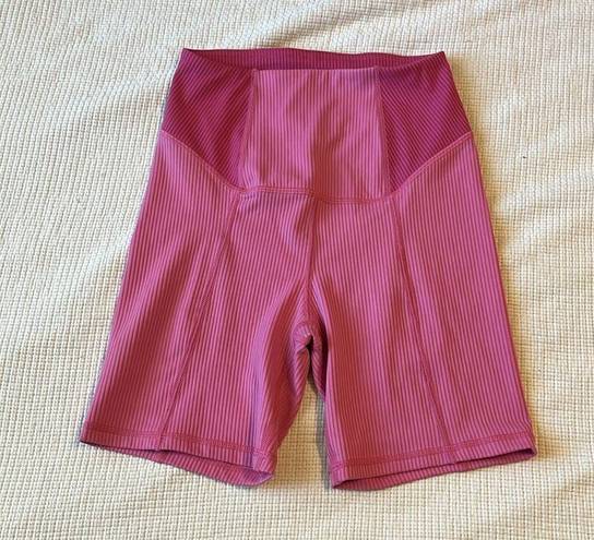 For Love & Lemons  NWT Dani Biker Shorts Bubblegum Rose XXS