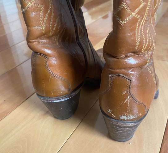 Justin Boots Brown Leather Justin Cowgirl Boots